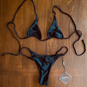 High Waisted Thong Teenykini Bikini Set